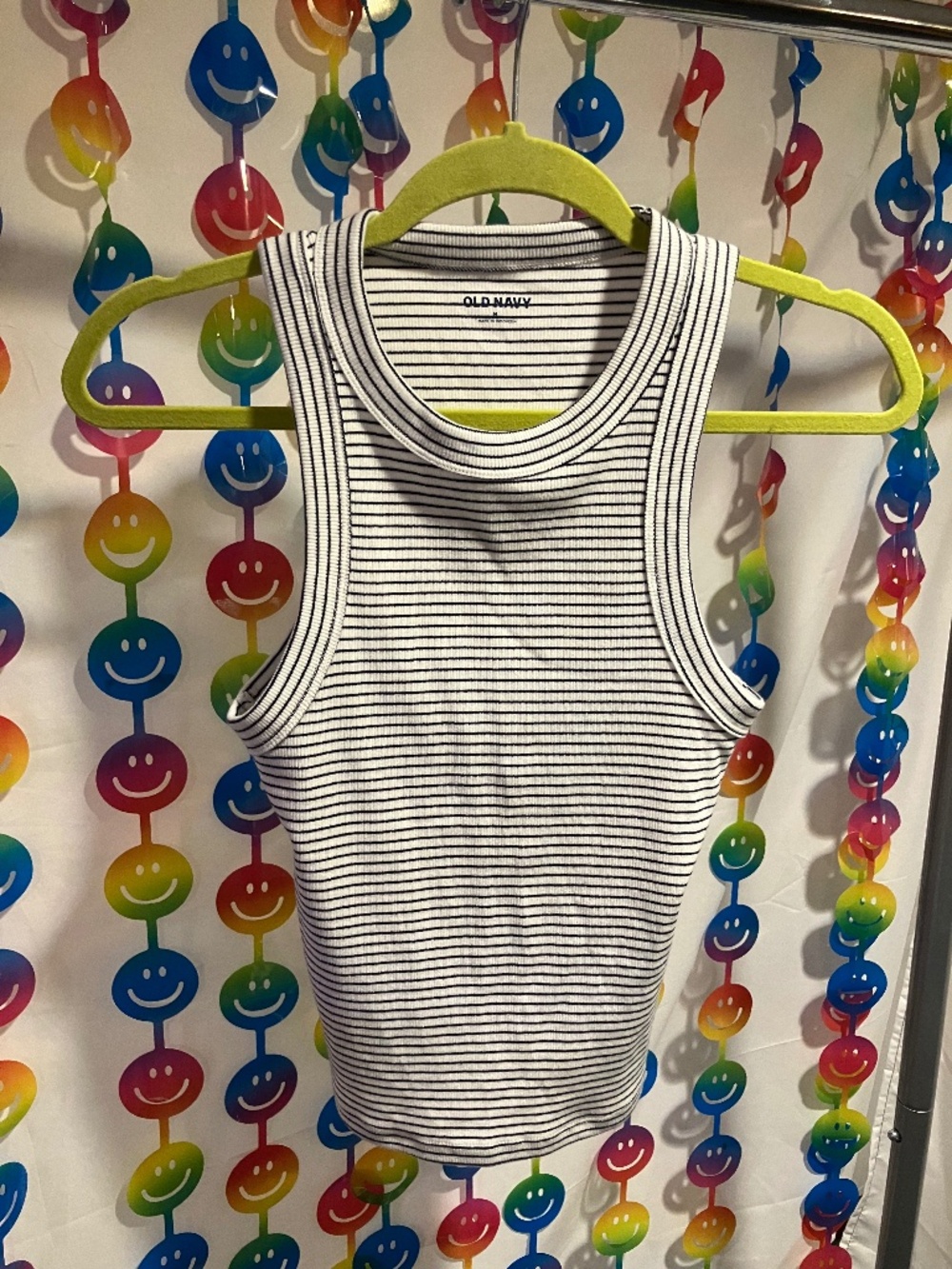 Old Navy Striped Racerback Tank Top (Medium)